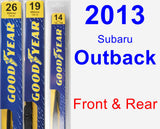 Front & Rear Wiper Blade Pack for 2013 Subaru Outback - Premium