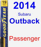 Passenger Wiper Blade for 2014 Subaru Outback - Premium