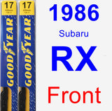 Front Wiper Blade Pack for 1986 Subaru RX - Premium