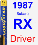 Driver Wiper Blade for 1987 Subaru RX - Premium