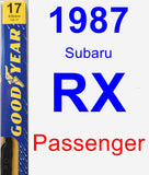 Passenger Wiper Blade for 1987 Subaru RX - Premium