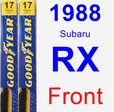 Front Wiper Blade Pack for 1988 Subaru RX - Premium