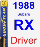 Driver Wiper Blade for 1988 Subaru RX - Premium