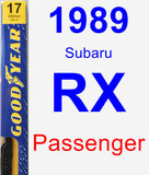 Passenger Wiper Blade for 1989 Subaru RX - Premium