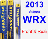 Front & Rear Wiper Blade Pack for 2013 Subaru WRX - Premium