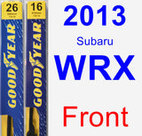 Front Wiper Blade Pack for 2013 Subaru WRX - Premium