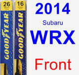 Front Wiper Blade Pack for 2014 Subaru WRX - Premium