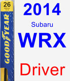 Driver Wiper Blade for 2014 Subaru WRX - Premium