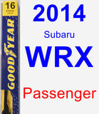 Passenger Wiper Blade for 2014 Subaru WRX - Premium