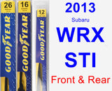 Front & Rear Wiper Blade Pack for 2013 Subaru WRX STI - Premium