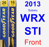 Front Wiper Blade Pack for 2013 Subaru WRX STI - Premium