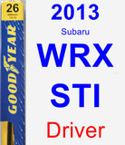 Driver Wiper Blade for 2013 Subaru WRX STI - Premium