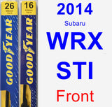 Front Wiper Blade Pack for 2014 Subaru WRX STI - Premium