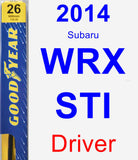 Driver Wiper Blade for 2014 Subaru WRX STI - Premium