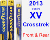 Front & Rear Wiper Blade Pack for 2013 Subaru XV Crosstrek - Premium