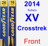 Front Wiper Blade Pack for 2014 Subaru XV Crosstrek - Premium