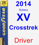 Driver Wiper Blade for 2014 Subaru XV Crosstrek - Premium