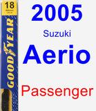 Passenger Wiper Blade for 2005 Suzuki Aerio - Premium