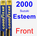 Front Wiper Blade Pack for 2000 Suzuki Esteem - Premium