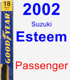 Passenger Wiper Blade for 2002 Suzuki Esteem - Premium