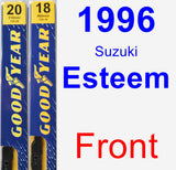 Front Wiper Blade Pack for 1996 Suzuki Esteem - Premium