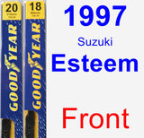 Front Wiper Blade Pack for 1997 Suzuki Esteem - Premium