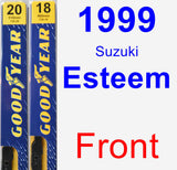 Front Wiper Blade Pack for 1999 Suzuki Esteem - Premium