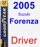 Driver Wiper Blade for 2005 Suzuki Forenza - Premium