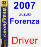 Driver Wiper Blade for 2007 Suzuki Forenza - Premium