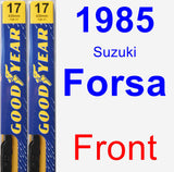 Front Wiper Blade Pack for 1985 Suzuki Forsa - Premium