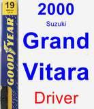 Driver Wiper Blade for 2000 Suzuki Grand Vitara - Premium