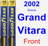 Front Wiper Blade Pack for 2002 Suzuki Grand Vitara - Premium