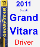 Driver Wiper Blade for 2011 Suzuki Grand Vitara - Premium