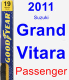 Passenger Wiper Blade for 2011 Suzuki Grand Vitara - Premium