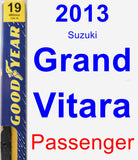 Passenger Wiper Blade for 2013 Suzuki Grand Vitara - Premium