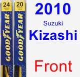 Front Wiper Blade Pack for 2010 Suzuki Kizashi - Premium