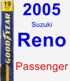 Passenger Wiper Blade for 2005 Suzuki Reno - Premium