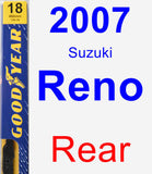 Rear Wiper Blade for 2007 Suzuki Reno - Premium