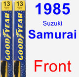 Front Wiper Blade Pack for 1985 Suzuki Samurai - Premium