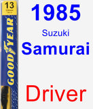 Driver Wiper Blade for 1985 Suzuki Samurai - Premium