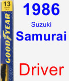Driver Wiper Blade for 1986 Suzuki Samurai - Premium
