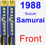 Front Wiper Blade Pack for 1988 Suzuki Samurai - Premium