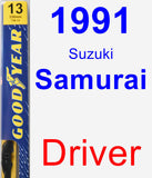 Driver Wiper Blade for 1991 Suzuki Samurai - Premium