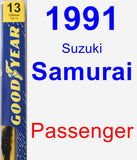 Passenger Wiper Blade for 1991 Suzuki Samurai - Premium