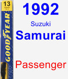 Passenger Wiper Blade for 1992 Suzuki Samurai - Premium