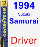 Driver Wiper Blade for 1994 Suzuki Samurai - Premium