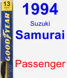 Passenger Wiper Blade for 1994 Suzuki Samurai - Premium