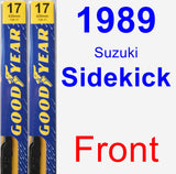 Front Wiper Blade Pack for 1989 Suzuki Sidekick - Premium