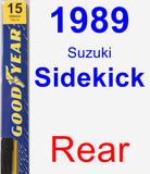 Rear Wiper Blade for 1989 Suzuki Sidekick - Premium