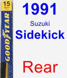 Rear Wiper Blade for 1991 Suzuki Sidekick - Premium